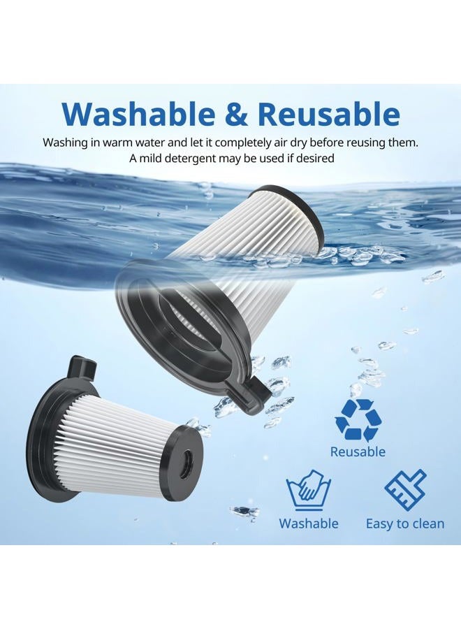 LINNIW 4 Pack Replacement Filters Compatiable with Wyze Cordless Vacuum Cleaner, Removable and Washable HEPA Filter Accessories Part Set with 1 Cleaning Brush for Wyze Handheld Cordless Vacuum Cleaner - Image 5