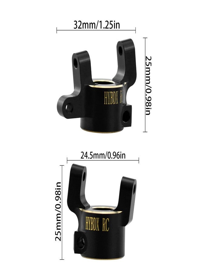 HYBDX RC Brass Differential Cover Knuckle counterweight for SCX10 II AR44 90046 90047 1/10 axial Upgrade (Black/C) - Image 2