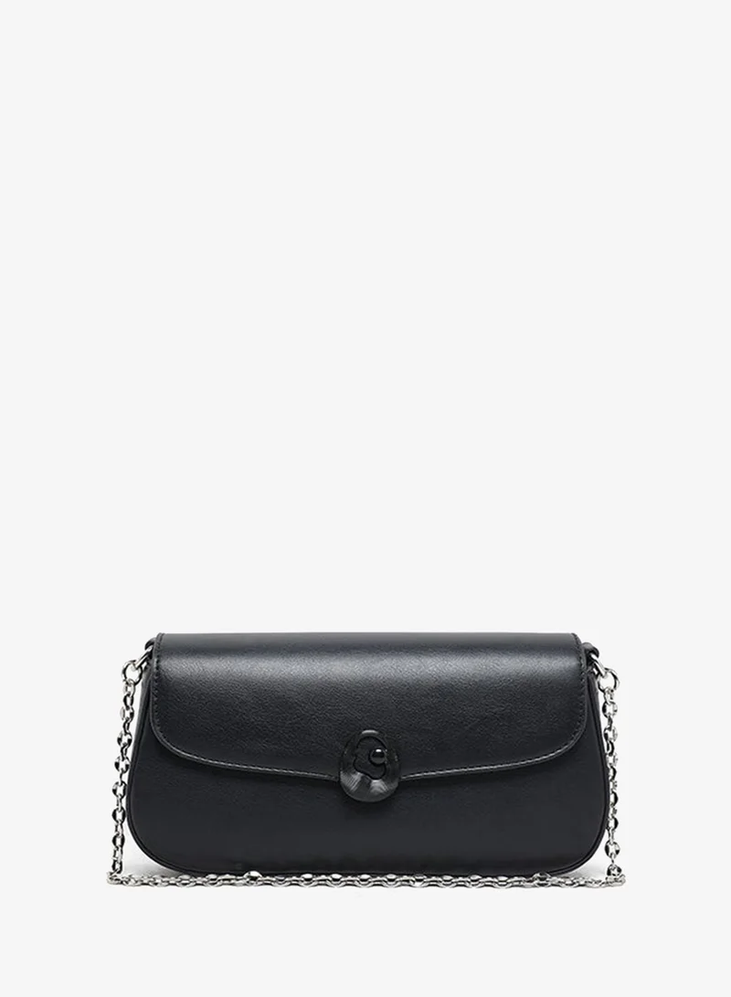 R&B Solid Flap Sling Bag