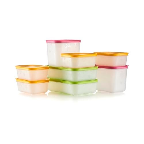 Tupperware Freezer Mates Gen II 8 Piece Food Storage Container Set Dishwasher Safe and BPA Free 8 Containers 8 Lids - Image 1