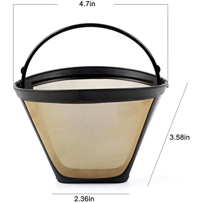 ULHYC Reusable Coffee Filters Permanent Replacement Coffee Filters With Stainless Steel Mesh Fit For Coffee Maker Filter And Brewers  2Pcs Pack - Image 3