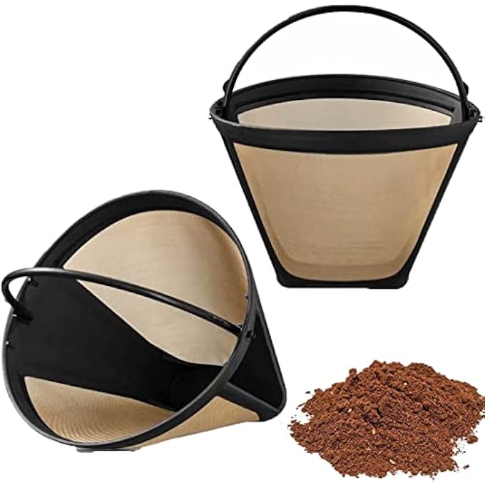 ULHYC Reusable Coffee Filters Permanent Replacement Coffee Filters With Stainless Steel Mesh Fit For Coffee Maker Filter And Brewers  2Pcs Pack - Image 2