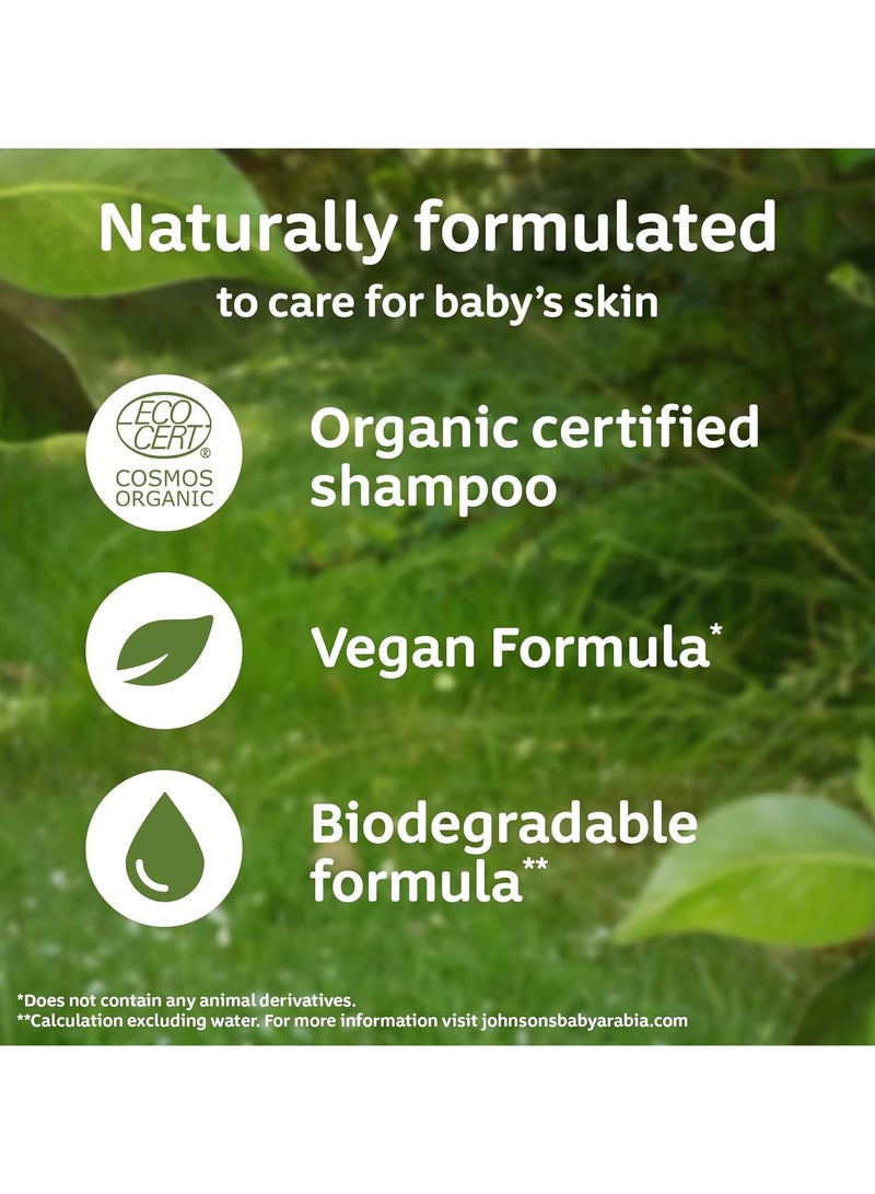 Johnson's Naturally Sensitive Shampoo With Organic Aloe Vera 395 ML - Image 4