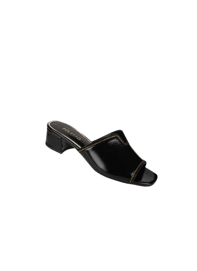 بوليتو Poletto Ladies Block Heel 54410 C1566 Black