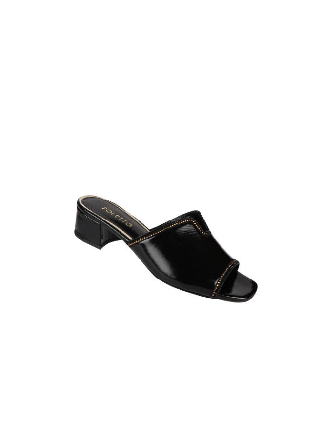 POLETTO Poletto Ladies Block Heel 54410 C1566 Black  - Image 1