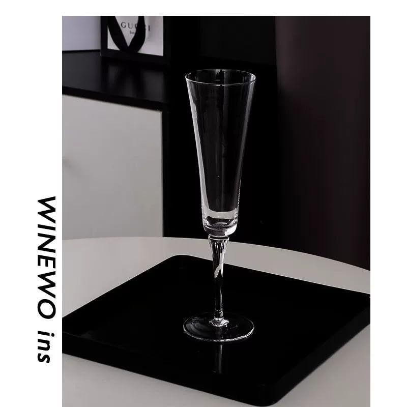 Generic Crystal Champagne Flutes, 190ml Capacity, Set of 6 Pieces .mk - Image 3