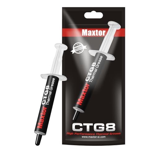 Maxtor CTG8 4 Grams Thermal Compound Paste Heat Sink for IC/Processor/CPU/GPU/All Coolers, 12.8W/m.k Carbon Based High Performance, Thermal Interface Material - Image 1