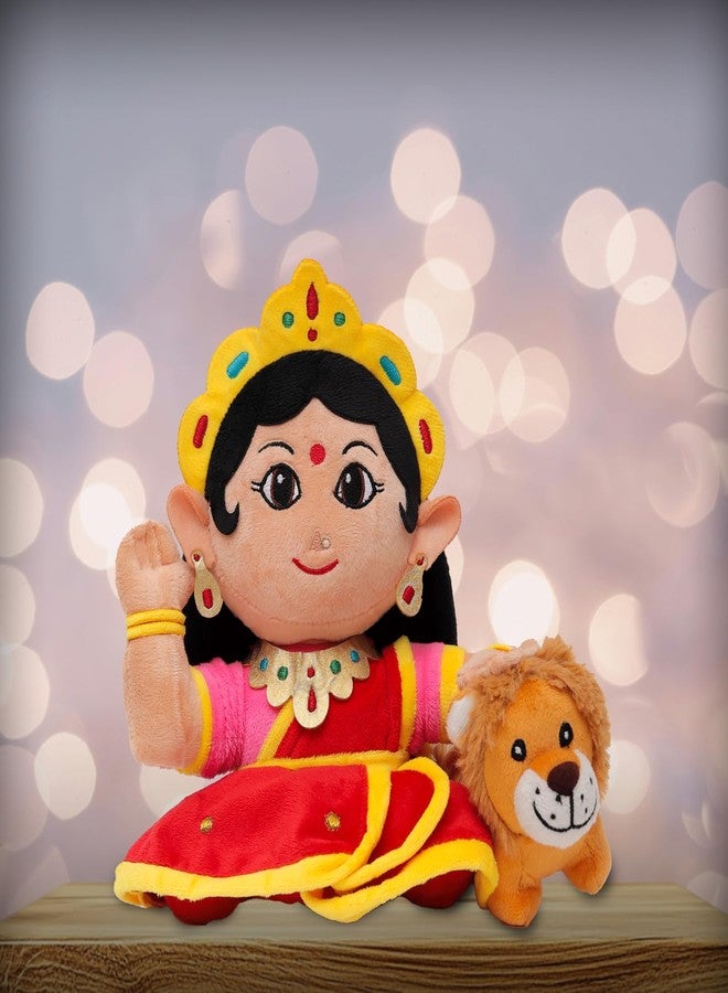 Panda's Box Mantra Chanting Devi Durga | Interactive Musical Soft Stuffed Plush Toy | Non-Toxic, Safe | Best Birthday Gift for Newborn Kids (Boys, Girls) | Small - 22 CM - Image 3