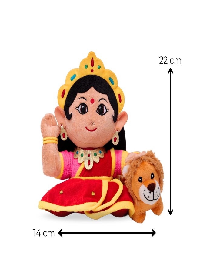 Panda's Box Mantra Chanting Devi Durga | Interactive Musical Soft Stuffed Plush Toy | Non-Toxic, Safe | Best Birthday Gift for Newborn Kids (Boys, Girls) | Small - 22 CM - Image 5