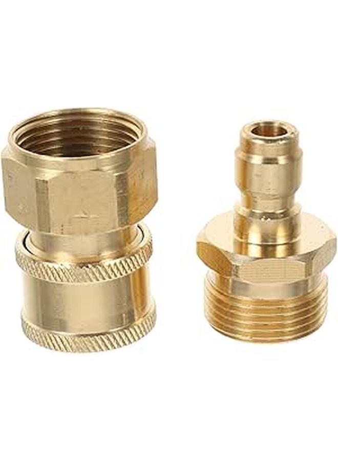 Brass Quick Connector Kit For Pressure Washers With Male Female Thread Fittings - Image 1