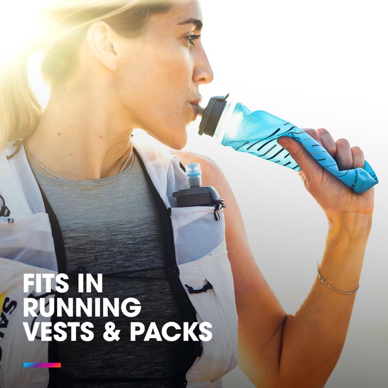 HydraPak UltraFlask Speed 500ml - Collapsible Soft Flask Water Bottle for Hydration Vests and Running Packs with Easy Open Cap (500ml / 17oz) - Image 3