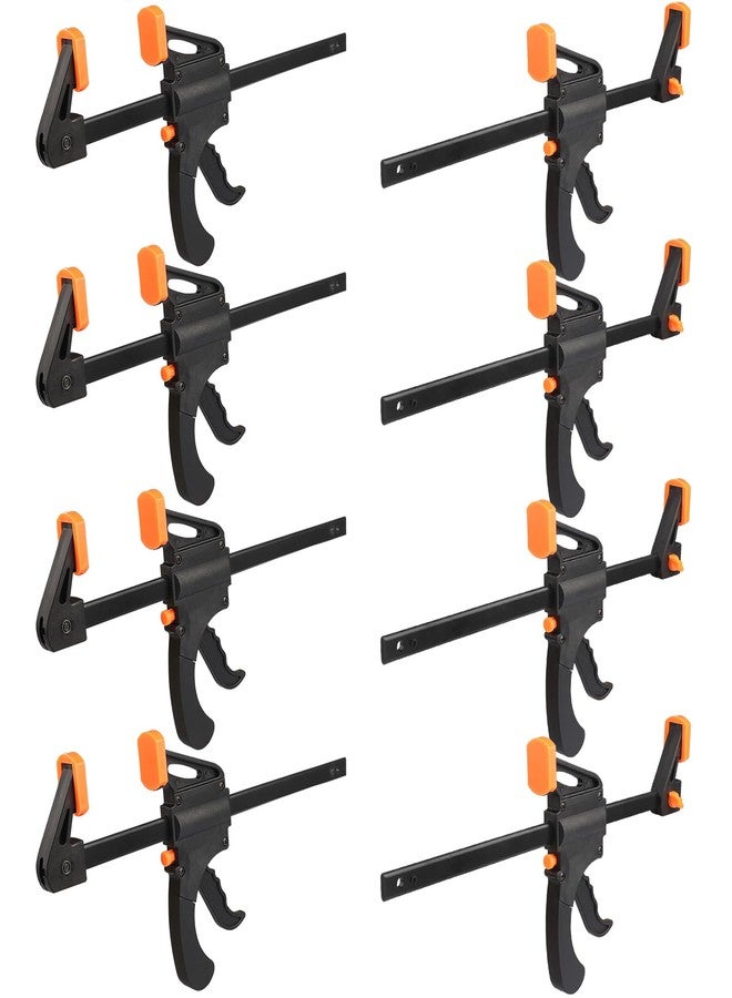 GENHAKON 8 Pack 10 Inch F Bar Clamp, Medium Duty 300lbs One Handed Clamps/Spreader, Bar Clamps for Woodworking, Crafting, by GENHAKON - Image 1