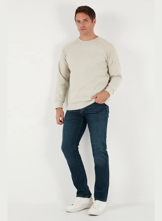 بوراتي بلوزة قطنية مريحة بياقة دائرية للرجال من بوراتي