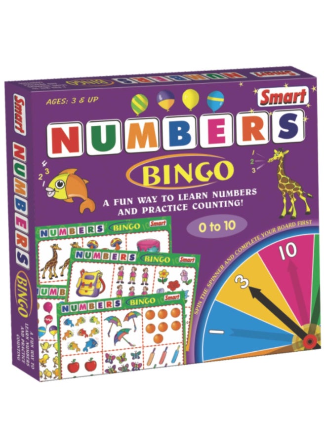 Creative's Creative’s Smart Numbers Bingo Educational Game for Kids 3+, Learn Numbers 0–10, Counting & Matching Activity, Montessori Toy for Preschool, Home & Classroom Learning by Smart - Image 1