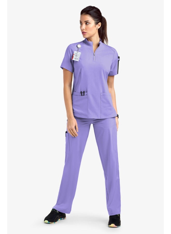 Loquat Womens Medical Scrubs Set Medical Uniform Set Purple - Image 1
