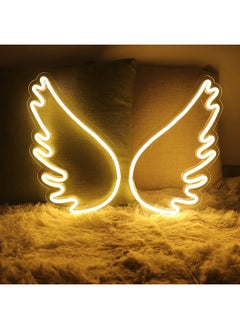 BPA Neon Signs For Wall Decor, Angel Wings Led Neon Sign For Bedroom, Led Sign For Bar Pub Store Club Garage Home Party Decor, 80X40 Cm  - Image 1