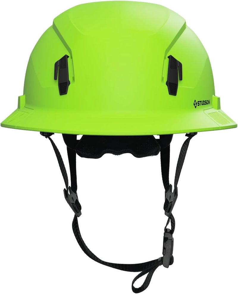 STUDSON SHK-1 Full Brim Safety Helmet - Lightweight, Breathable, ANSI/ISEA Z89.1 Type II Compliant, Green - Image 2
