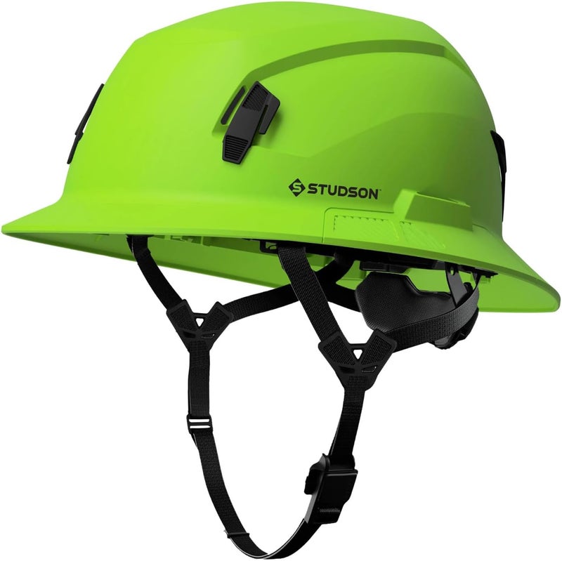STUDSON SHK-1 Full Brim Safety Helmet - Lightweight, Breathable, ANSI/ISEA Z89.1 Type II Compliant, Green - Image 3