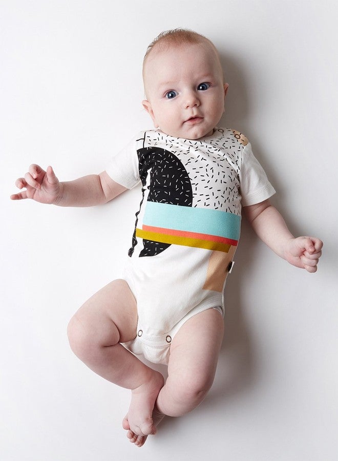 stylesilove Cute Character Baby Boy Short-Sleeve Jumpsuit (Geometric, 95/18-24 Months) - Image 2