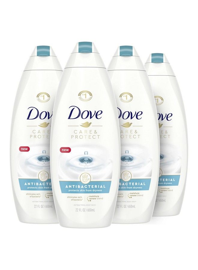Dove غسول جسم لجميع أنواع البشرة غسول مضاد للبكتيريا يحمي من الجفاف 22 أونصة سائلة عبوة من 4 - Image 2