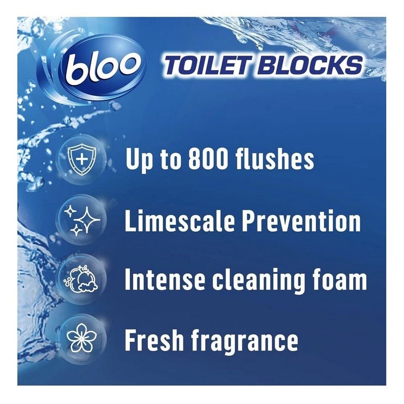 بلو مكعبات خزان المرحاض بلو 2×50 جم، مانع التكلس وتقنية مضادة للانسداد، منظف برائحة منعشة ومياه زرقاء لنظافة الخزان وانتعاش يدوم طويلاً - Image 3