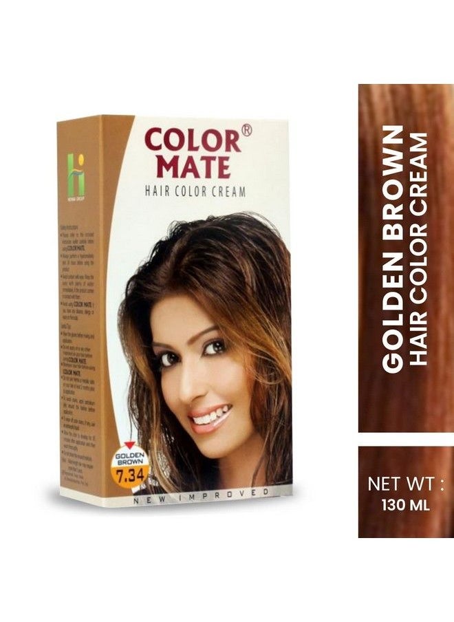 COLOR MATE Hair Color Cream Golden Brown 130Ml (Pack Of 2)  - Image 3