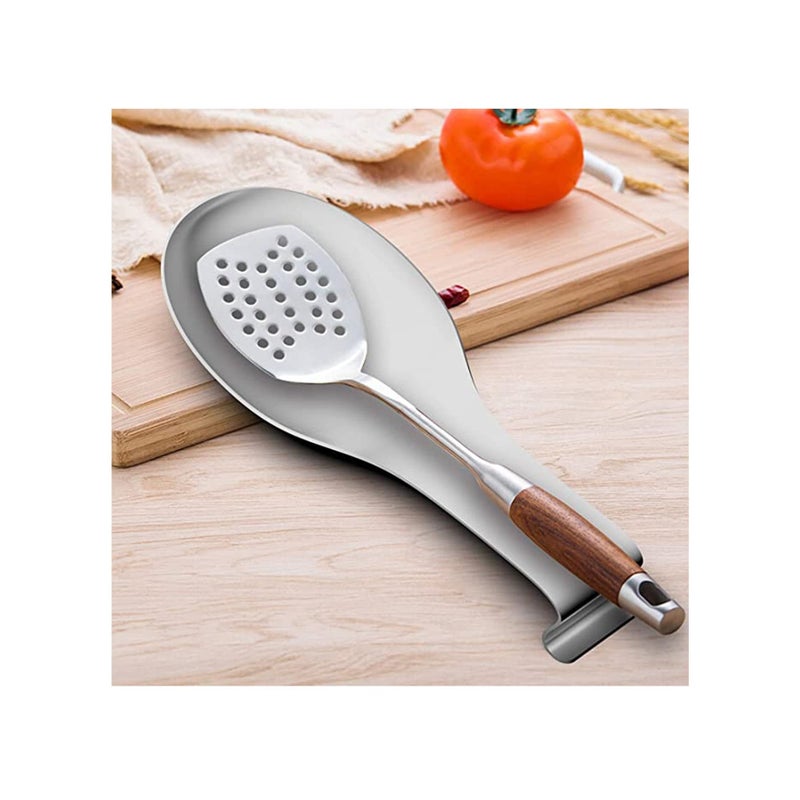 SOLARAE Stainless Steel Spoon Rest Set of 4, Large patula Ladle Holder, Spoon Rest Holder, Dishwasher Safe - Image 4