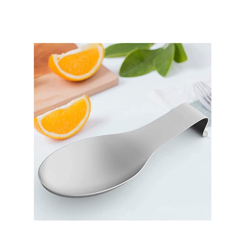 SOLARAE Stainless Steel Spoon Rest Set of 4, Large patula Ladle Holder, Spoon Rest Holder, Dishwasher Safe - Image 2