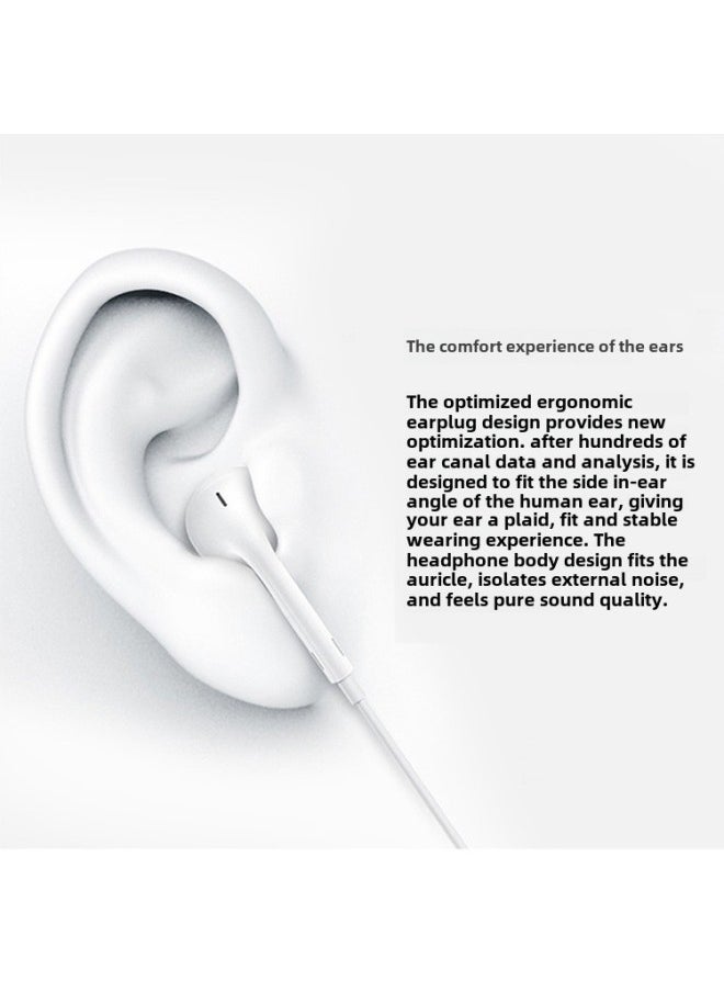 Lianpu 3.5MM Interface Wire Control Universal Earplug In-ear Bass Mobile Phone Universal High-end Headphones-Colour:3.5mm Earphones Crystal Box  - Image 4