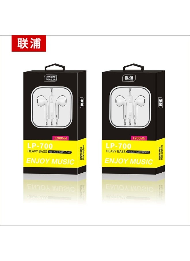 Lianpu 3.5MM Interface Wire Control Universal Earplug In-ear Bass Mobile Phone Universal High-end Headphones-Colour:3.5mm Earphones Crystal Box  - Image 2