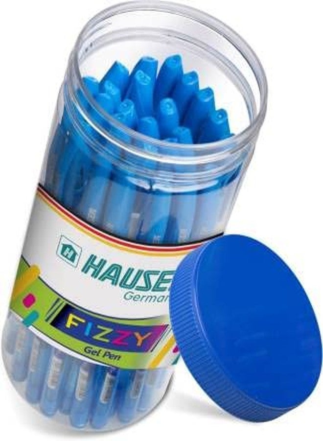 Hauser Fizzy Gel Pen | Tip Size 0.55 mm | Comfortable Grip With Smudge Free Writing | Sturdy Refillable Ball Pen | Blue Ink, Jar Set of 25 Ball Pens - Image 3