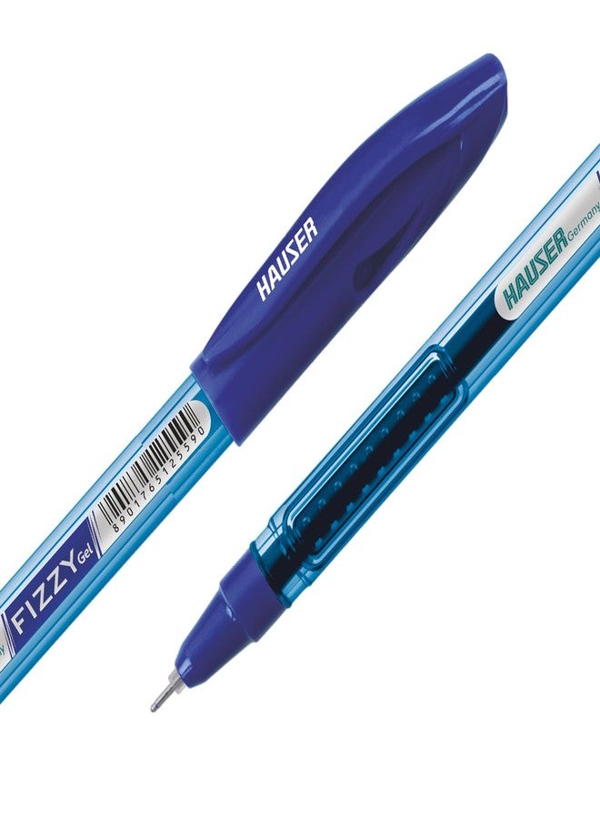 Hauser Fizzy Gel Pen | Tip Size 0.55 mm | Comfortable Grip With Smudge Free Writing | Sturdy Refillable Ball Pen | Blue Ink, Jar Set of 25 Ball Pens - Image 4
