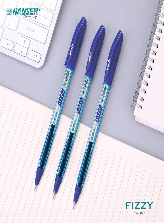Hauser Fizzy Gel Pen | Tip Size 0.55 mm | Comfortable Grip With Smudge Free Writing | Sturdy Refillable Ball Pen | Blue Ink, Jar Set of 25 Ball Pens - Image 5
