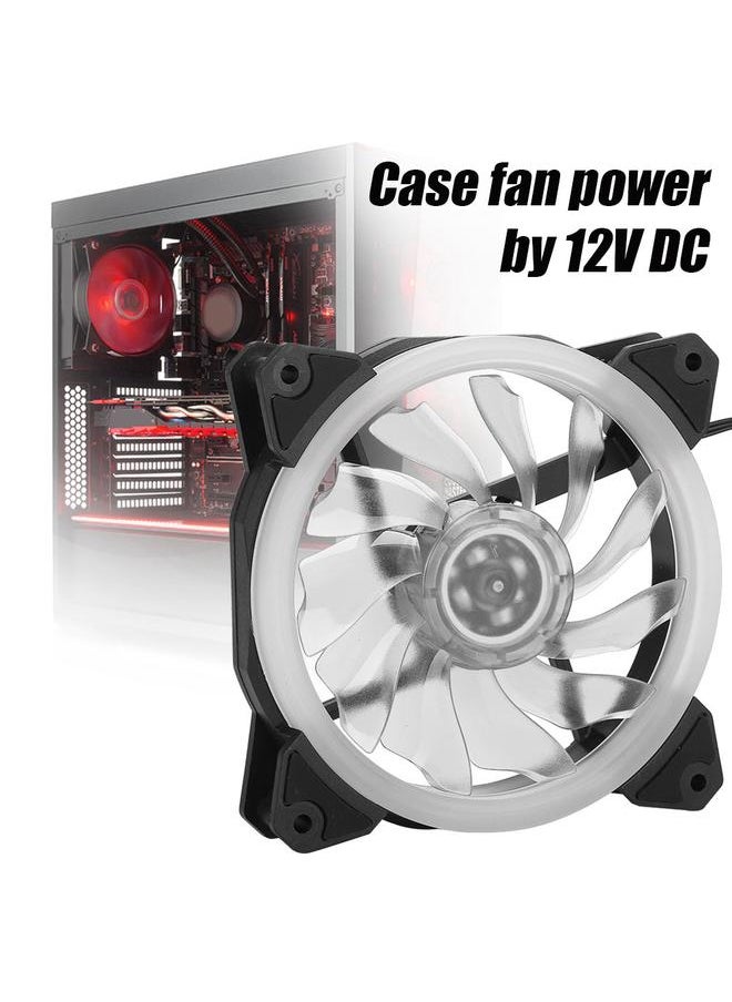 Thoraya FAN-RS21 12V DC 120mm LED Case Fan Large 4PIN & Small 3PIN Interface Cooling Fan (Transparent)  - Image 3