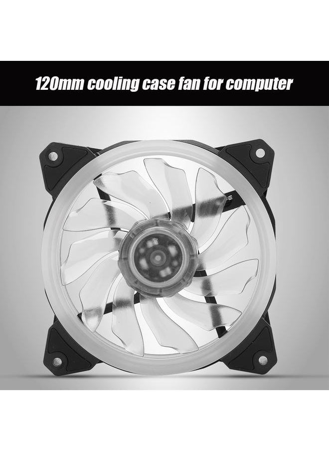 Thoraya FAN-RS21 12V DC 120mm LED Case Fan Large 4PIN & Small 3PIN Interface Cooling Fan (Transparent)  - Image 5