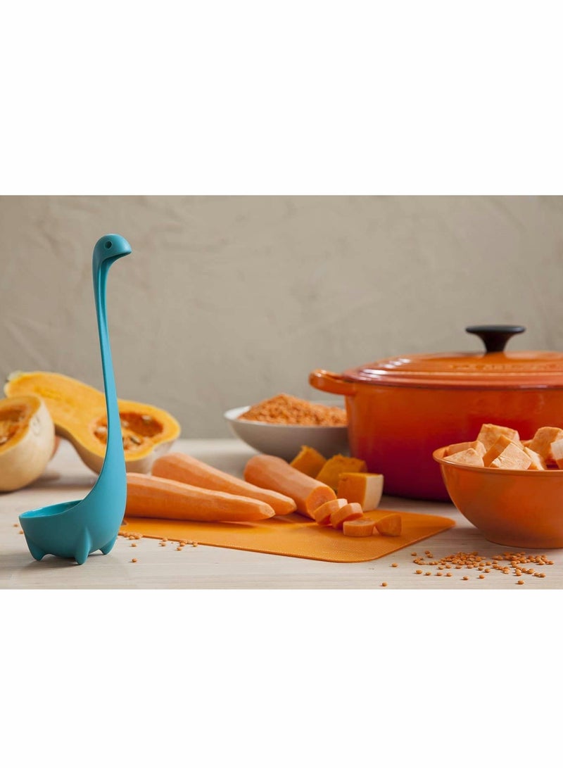 Blue Long Handle Spoon for Kitchen High Temperature Resistant Non Toxic Easy to Clean Safety Material Cooking Tool - Image 5