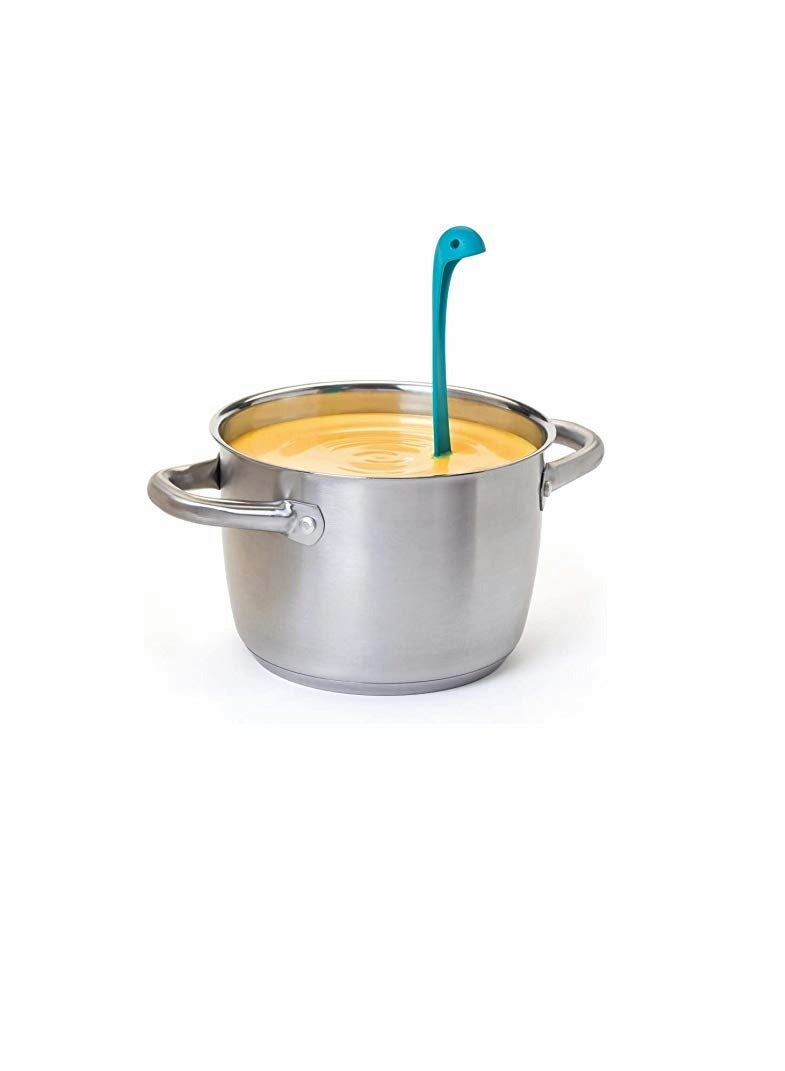 Blue Long Handle Spoon for Kitchen High Temperature Resistant Non Toxic Easy to Clean Safety Material Cooking Tool - Image 2