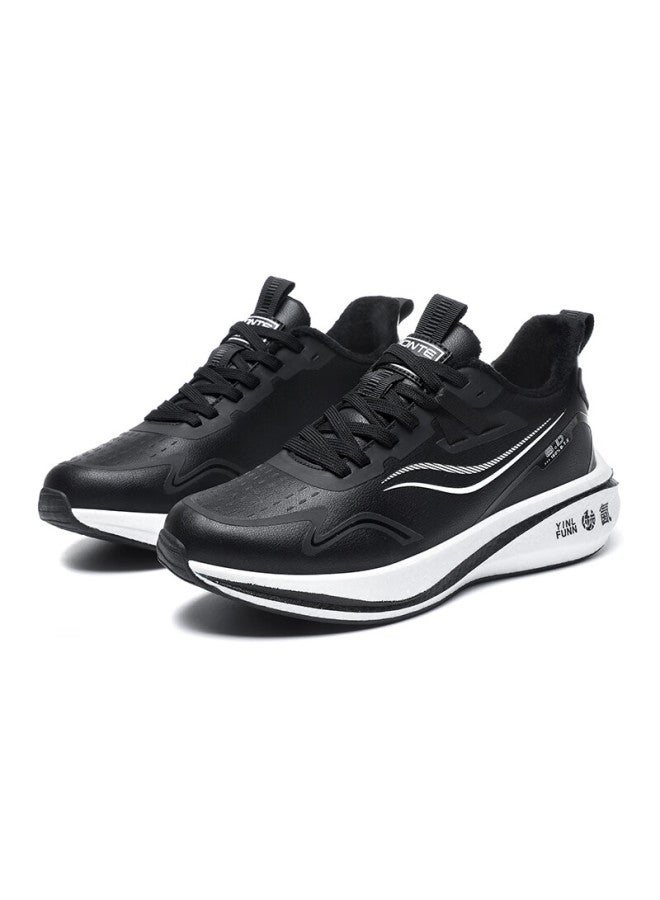 BANGTE Bont Sports Running Shoes Breathable Mesh Lightweight Non-slip Wear-resistant Casual Shoes Black White (cotton) Size 44 - Image 5
