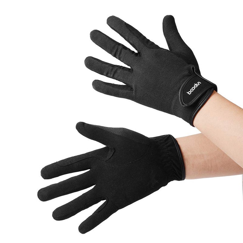DEXO Equestrian Riding Gloves for Men and Women, Durable Full-Finger Horse-Riding Gloves with Secure Palm Grip, Flexible and Comfortable Gloves for Training, Stable Work and Outdoor Riding – Black, Size L - Image 5