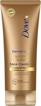 Dove لوشن الجسم دوف يونيليفر ديرما سبا صيف متجدد ذاتي التسمير متوسط إلى داكن 200 مل مع كريم الوجه دوف ديرما سبا 75 مل مجموعة من قطعتين - Image 2