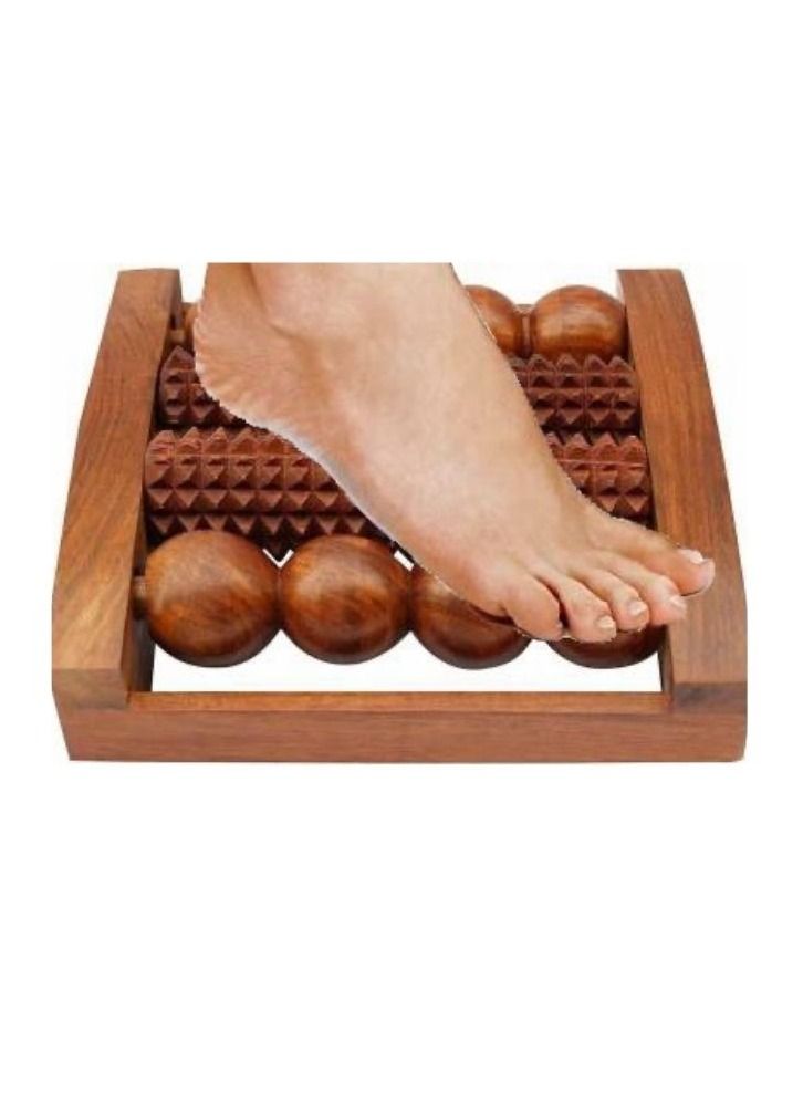 مدلك قدم خشبي من خشب Acewood 4 أسطوانات لإجهاد الجسم وعلاج الضغط والقدم والعناية بالعقل / بكرة القدم أكوبريسور / أدوات تخفيف الآلام الخشبية / أدوات Accupresure - Image 2