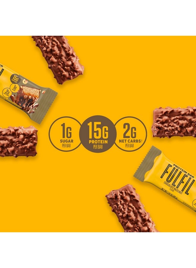 FULFIL Protein Snack Bars, Chocolate Hazelnut Flavored, Gluten Free with 15g Protein, Pantry Staples, 12 Count - Image 2