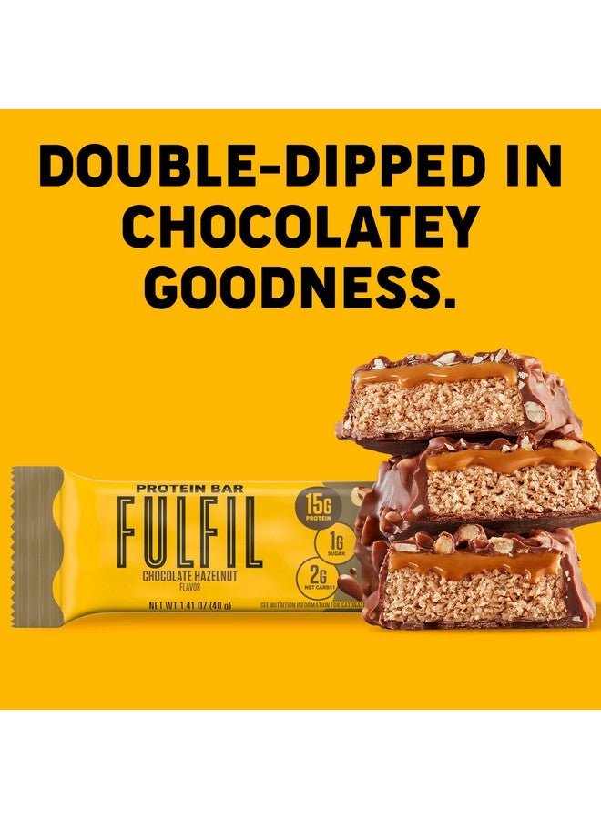 FULFIL Protein Snack Bars, Chocolate Hazelnut Flavored, Gluten Free with 15g Protein, Pantry Staples, 12 Count - Image 4