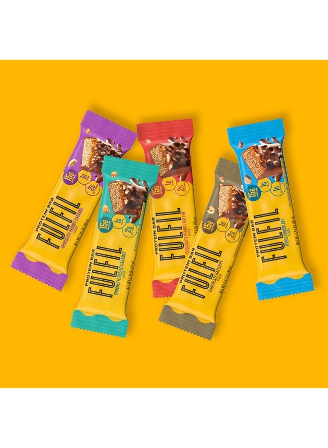 FULFIL Protein Snack Bars, Chocolate Hazelnut Flavored, Gluten Free with 15g Protein, Pantry Staples, 12 Count - Image 5