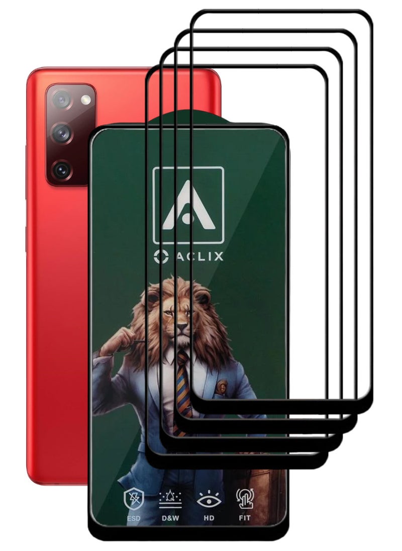 ACLIX 4 Pieces Antistatic ESD Dustproof Premium Quality High Definition Tempered Glass Screen Protector Designed For Samsung Galaxy S20 FE - Image 1