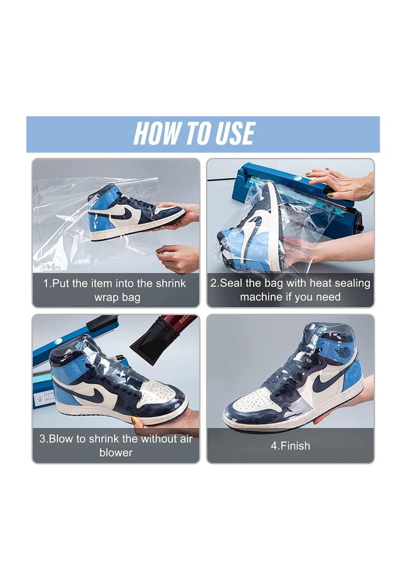 Generic Shrink Wrap Bags, PVC Clear Heat Sealer Bags, Seal Wrapping Supplies, Waterproof Odorless and Transparent, for Shoes Storage, Gifts, Remote Control, Candles, DIY Crafts Packaging, 50pcs (40 * 60cm)  - Image 5