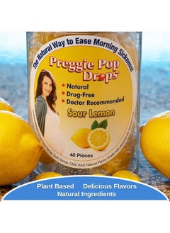 Preggie Pop Drops Morning Sickness - Preggie Pops for Morning Sickness Relief. Yummy Candy Drops for Pregnancy Relief. Soothing Relief for Pregnant Women. Sour Lemon 48 Count  - Image 2