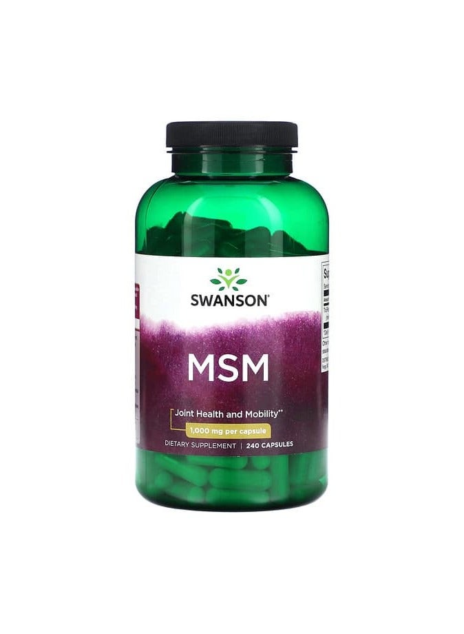 MSM, 1,000 mg, 240 Capsules