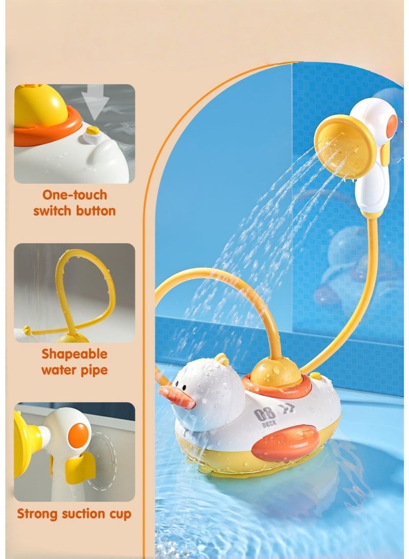 JoyousSto Duckie Toddler Bath Shower Head – Baby Shower Head for Bathtub with 3 Squirting Ducks | Interactive Bath Toys for Kids Ages 1-3 | Ideal Birthday Gift for Boys & Girls - Image 4