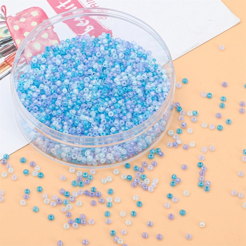 Super excellent 2/3/4mm cream cloud magic color rice beads loose beads diy material handmade beaded bracelet jewelry deep sea blue 